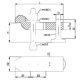 Łapa dociskowa odsadzona, z regulowaną śrubą podporową AMF M12 x 12 x 100 mm - 3